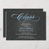 Nobles Abschluss-Party Einladung (Vorne/Hinten)