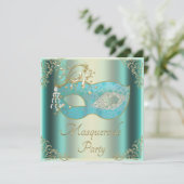 Nobles aquamarines einladung (Stehend Vorderseite)