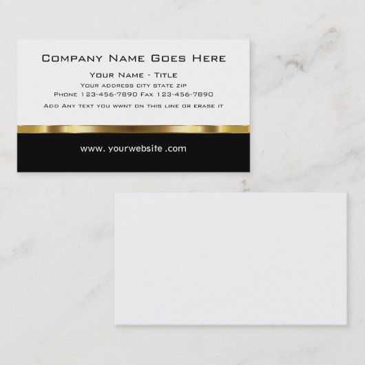 Nobles berufliches Businesscards Visitenkarte (Vorne/Hinten)