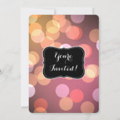 Nobles Bokeh beleuchtet Beschaffenheit Einladung (Rückseite)