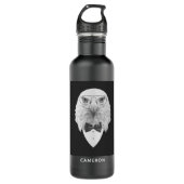 Nobles Eagle-Porträt | addieren Ihren Namen Edelstahlflasche (Vorderseite)