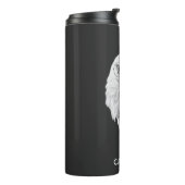 Nobles Eagle-Porträt | addieren Ihren Namen Thermosbecher (Nach links gedreht)