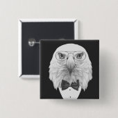 Nobles Eagle-Porträt Button (Vorne & Hinten)