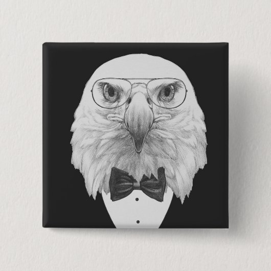 Nobles Eagle-Porträt Button (Vorderseite)