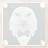 Nobles Eagle-Porträt Glasuntersetzer (Rückseite)
