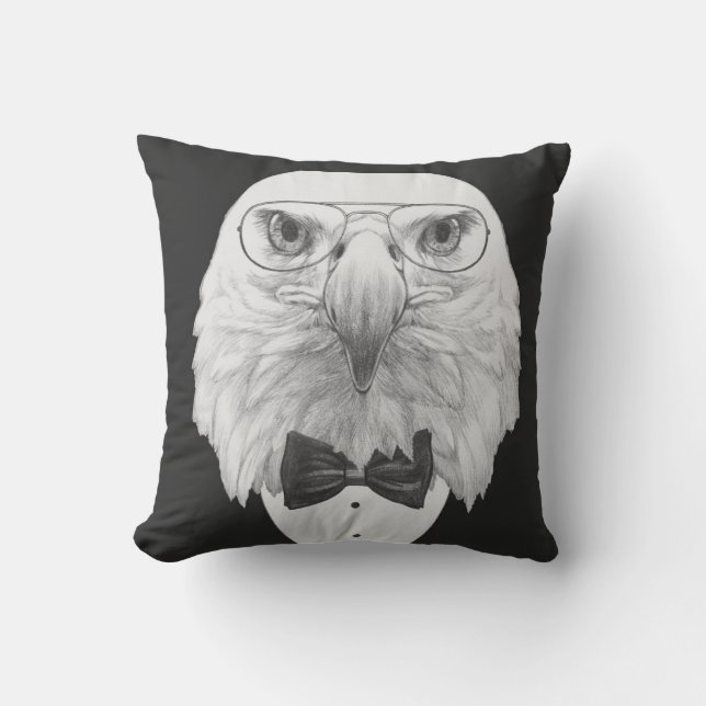 Nobles Eagle-Porträt Kissen (Vorderseite)