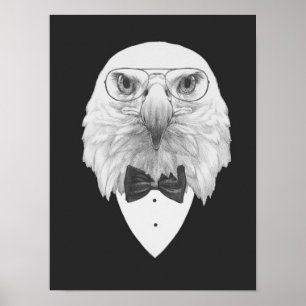 Nobles Eagle-Porträt Poster