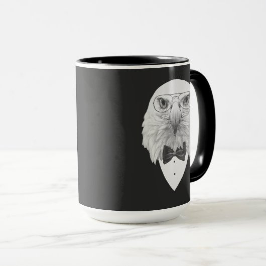 Nobles Eagle-Porträt Tasse (VorderseiteRechts)