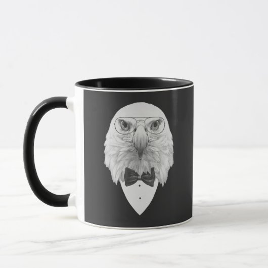 Nobles Eagle-Porträt Tasse (Links)