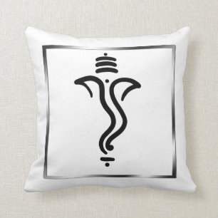 Nobles einfaches Ganesha/indischer Gott Kissen