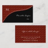 Nobles elegantes Monogramm windt sich Visitenkarte (Vorne/Hinten)