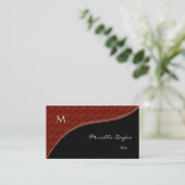 Nobles elegantes Monogramm windt sich Visitenkarte (Stehend Vorderseite)
