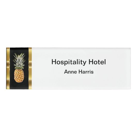 Nobles Gastfreundschafts-Hotel-Personal Namenschild (Vorderseite)