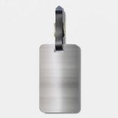 Nobles gebürstetes Aluminium Gepäckanhänger (Rückseite vertikal)