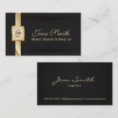 Nobles Gold u. schwarze bewegliche Visitenkarte (Vorne/Hinten)