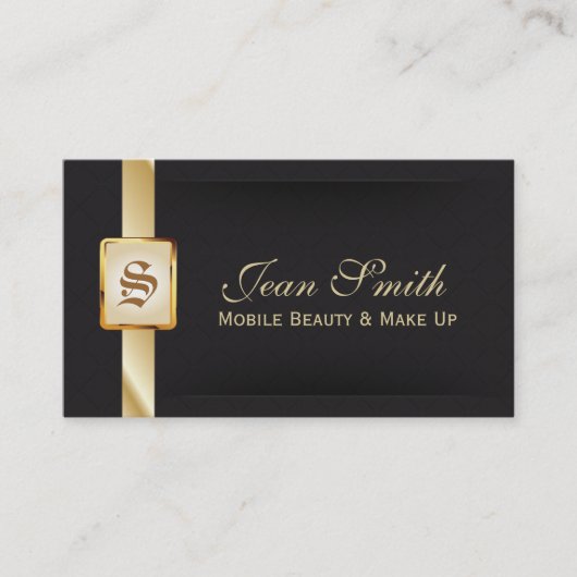 Nobles Gold u. schwarze bewegliche Visitenkarte (Vorderseite)