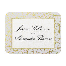 Nobles Gold u. weiße Hochzeit Magnet