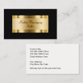 Nobles Gold und schwarzer Grundstücksmakler Visitenkarte (Vorne/Hinten)
