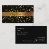 Nobles Gold und schwarzes Businesscard Visitenkarte (Vorne/Hinten)