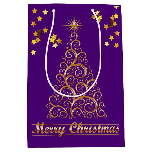 Nobles Goldabstrakte Mittlere Geschenktüte (Vorderseite)