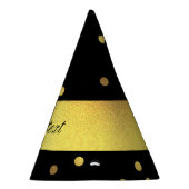 Nobles Goldconfetti-Schwarzes Partyhütchen (Rechts)