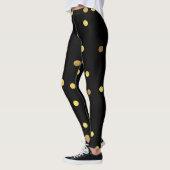 Nobles Goldfolieconfetti-Schwarzes Leggings (Links)