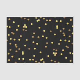 Nobles Goldfolieconfetti-Schwarzes Seidenpapier