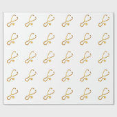 Nobles Goldmedizinisches Thema Geschenkpapier (Flach)