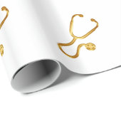 Nobles Goldmedizinisches Thema Geschenkpapier (Rolleneckpunkt)