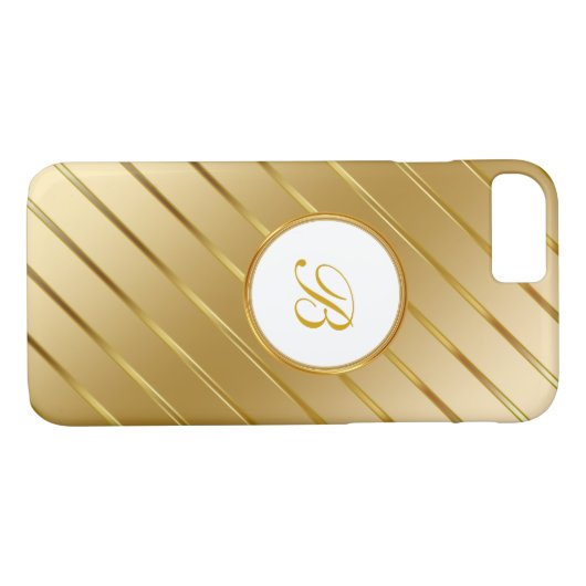 Nobles Goldmonogramm Case-Mate iPhone Hülle (Rückseite (Horizontal))