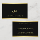 Nobles Goldmonogramm-schlichte moderne berufliche Visitenkarte (Vorne/Hinten)