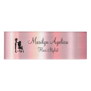 Nobles Haar-Stylist-Rosen-Gold Namenschild
