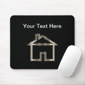 Nobles Haus-Symbol-wirkliches Anwesen Mousepad (Mit Mouse)