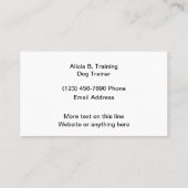 Nobles Hundetraining nobel oder Trainer Visitenkarte (Rückseite)