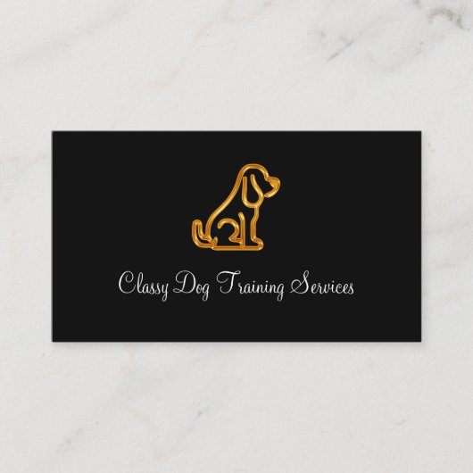 Nobles Hundetraining nobel oder Trainer Visitenkarte (Vorderseite)