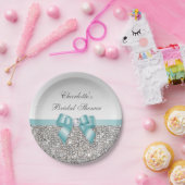 Nobles Imitat-aquamarines Pappteller (Party)