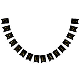 Nobles Imitat-Goldmetallglückwunsch-Schwarzes Wimpelkette