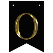 Nobles Imitat-Goldmetallglückwunsch-Schwarzes Wimpelkette (Zweite Fahne)