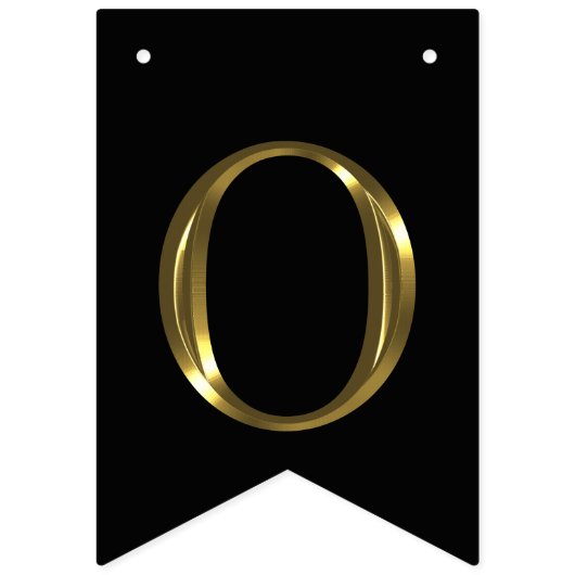 Nobles Imitat-Goldmetallglückwunsch-Schwarzes Wimpelkette (Zweite Fahne)