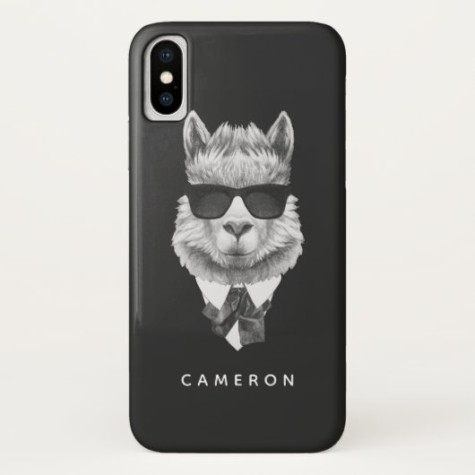 Nobles Lama | addieren Ihren Namen Case-Mate iPhone Hülle (Rückseite)