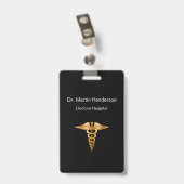 Nobles medizinisches Büro Ausweis (Rückseite mit Clip)