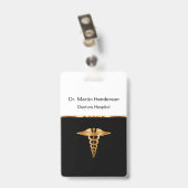 Nobles medizinisches Krankenhaus-Büro Ausweis (Rückseite mit Clip)