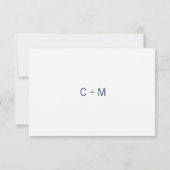 Nobles modernes Marine-Blau u. Weiß UAWG RSVP Karte (Rückseite)