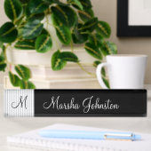 Nobles modernes Monogramm Namensplakette