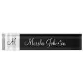 Nobles modernes Monogramm Namensplakette (Vorderseite)