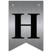 Nobles modernes Silber und schwarze Wimpelkette (Zweite Fahne)