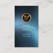 Nobles modisches weißes Grenzblau bewegt Klempner Visitenkarte (Rückseite)