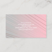 Nobles Rosengold-, rosa u. Grauessteigungsmuster Visitenkarte (Rückseite)
