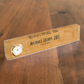 Nobles rustikales orange namensplakette (Seite)