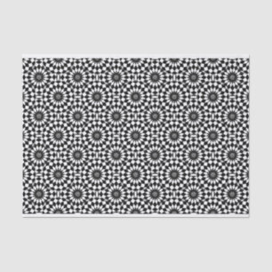 Nobles Schwarz-weißes geometrisches Seidenpapier